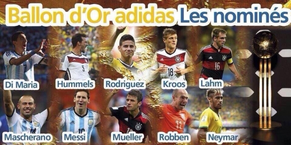 لیستی باشترین یاریزانی جامی جیهانی 2014 ئاشكرا بوو