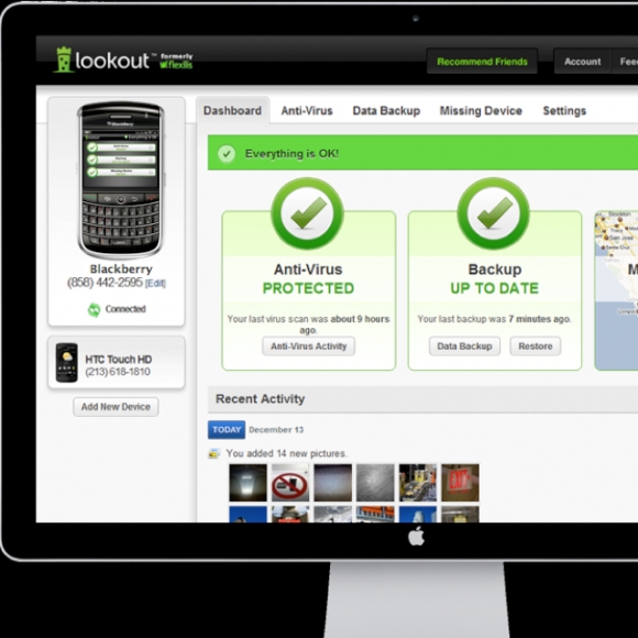 سایتی www.mylookout.com  ناهێڵێ موبایلەكانتان بدزرێن