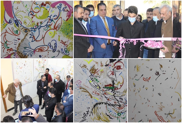 دكتۆر (فەرهاد پیرباڵ) پێشانگایەكی شێوەكاری كردەوە