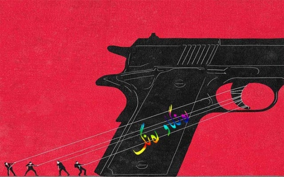 كاریكاتێرێكی واتادارە، باس لەو كەسانە دەكات كە هەمیشە بە دوای شەڕو جەنگن، بە دوای هەڵگیرسانی ئاژاوە و ناكۆكی نێوان لایەنەكان، كە بەردەوام هەوڵی بۆ هەڵگیرسانی جەنگ دەدەن.