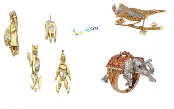 خشڵ و ئێكسسوارەكان لە  شێوەی باڵندە و گیانداران