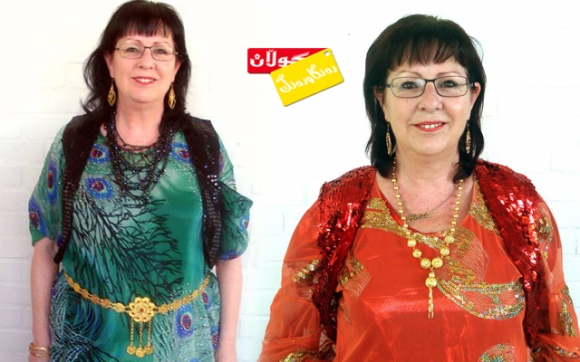 ئافرەتێكی دانیماركی بە جلی كوردی