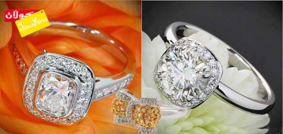 ئەڵقەی بە نەخش و نیگار بۆ پەنجەی خانمان