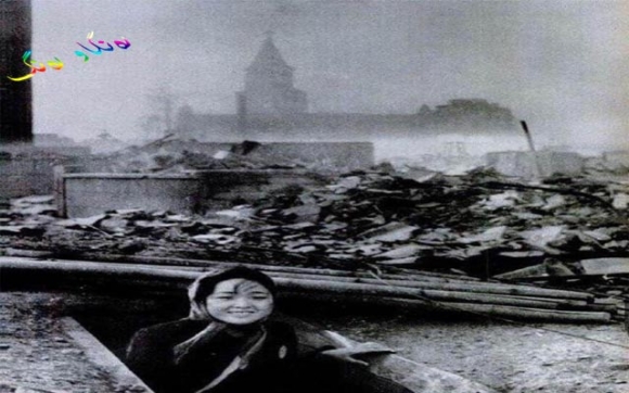 يابان، چرکە ساتی هاتنە دەرەوەی ئافرەتێك لە ژێرزەمین، دووای ڕزگار بونی لە بۆردوومانەکە ناگازاکی،لەساڵی ١٩٤٥