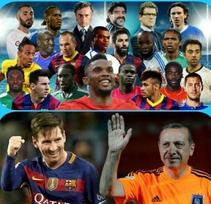 بۆ كارێكی خێرخوازی ئەردۆگان یاریەكی دۆستانە لەگەڵ یاریزانە بەناوبانگەكان ئەنجام دەدات