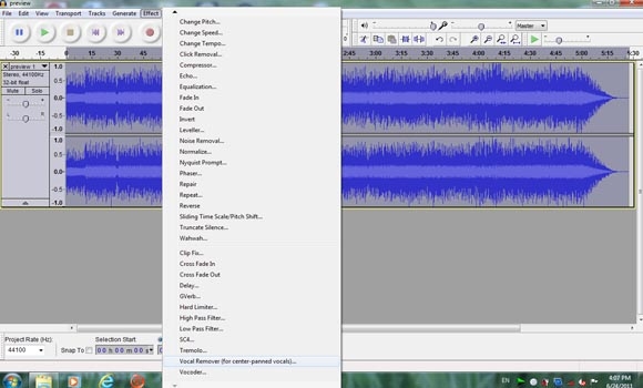 بەرنامەی Audacity بۆ لێكردنەوەی دەنگ لە مۆسیقادا