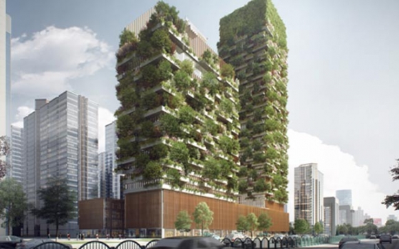 باخچەی هەڵواسراوی ستوونی