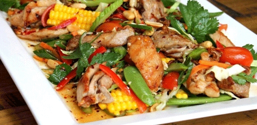 زه‌لاَته‌ی مریشك به‌ شێوه‌ی تایلاندی