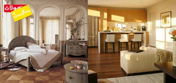 دیكۆری زەوی ماڵ لە رەنگی داری سرووشتی