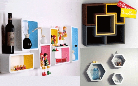 سوود و جوانی رەف لە دیكۆری ماڵ