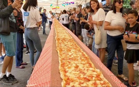 درێژترین پیتزا بە دیاری