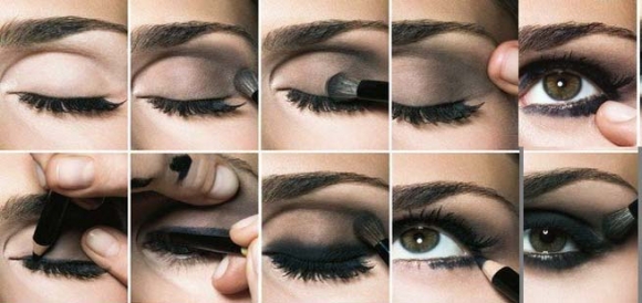 هەنگاوەكانی ماكیاژێكی چاو