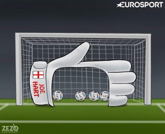 کاریکاتێر ... جۆهارت پەرپرسیاڕی کرانەدەرەوەی ئینگلتەرا بوو لە یۆرۆ