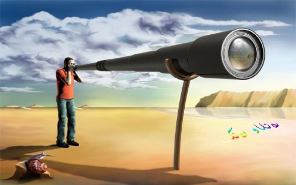 یەكێكە لە كاریكاتێرە بەهێزەكانی ئەم سەردەمە، باس لەوە دەكات كە كەسانێك هەن، بۆ گەڕان بە داوی عەیب و عاری خەڵكدا، چاویان وەك دووربین بەكار دەهێنن.