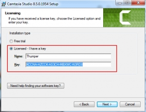 كۆتا وەشانی كامتاسیا بۆ ڕیكۆردی شاشە + كلیلی چالاككردن‎.