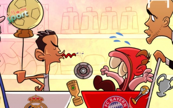 کاريکاتێری ڕۆناڵدۆ و ڕيبێری