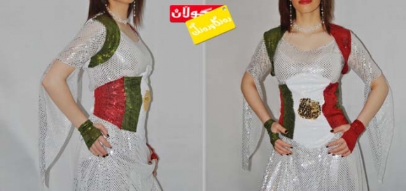 كراسی كوردی نەخشێراو بە رەنگەكانی ئاڵای كوردستان