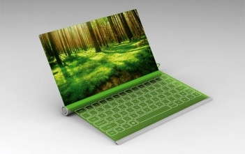 ​لاپتۆپێك بە ئاو كاردەكات