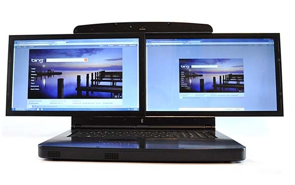 لاپتۆپێك خاوەنی دوو شاشەیە