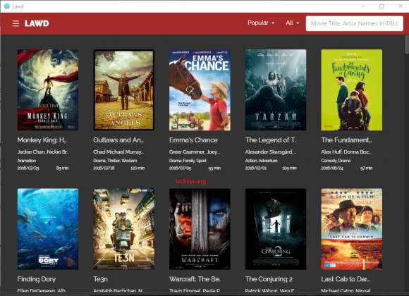 پرۆگرامی LAWD بۆ سه‌یرکردن و داگرتنی فیلم و زنجیره‌کان له کۆمپیوته‌ردا
