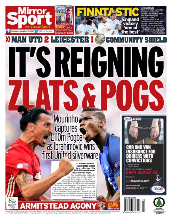 گرینگترین مانشێتی ئەمڕۆ دوو شەممەی ڕۆژنامە ئینگلیزیەکان بزانە