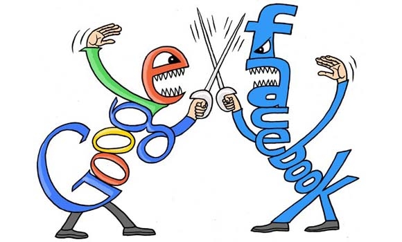 ململانێ لەنێوان فەیسبووك و گوگڵ گەرمتر دەبێ