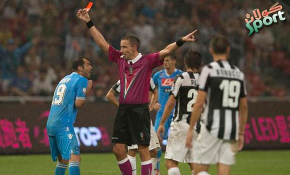 راگرتنی 3 یاریزانی یانەی ناپۆلی بەهۆی سووكایەتیكردن بە ناوبژیوانی یاری جامی سوپەر