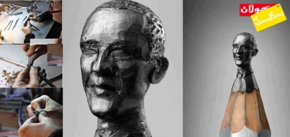 پەیكەرتاشیی لەسەر نووكە قەڵەم!