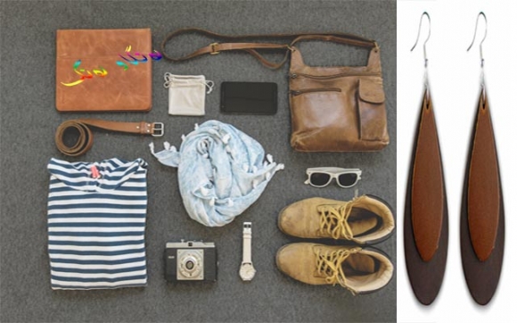 جلوبەرگ و ئێكسسوارەكان  لە رەنگی قاوەیی