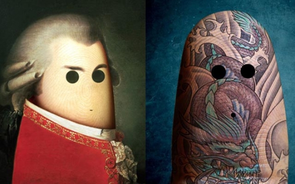 وێنە لەسەر پەنجەی دەست