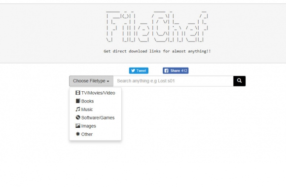 سایتێك بۆ دۆزینەوەی لینكی دانلودەكان