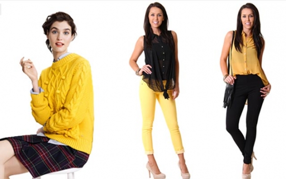 جوانی و شیكی جلوبەرگی رەنگ زەرد