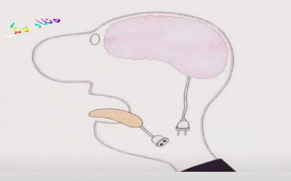 ئەم کاریکاتێره، باس لەو کە سانه دەکات کە لەکاتی قسە کردن و ئاخاوتن دا زمان و عەقلیان پێکەوە ناباستنەوە.