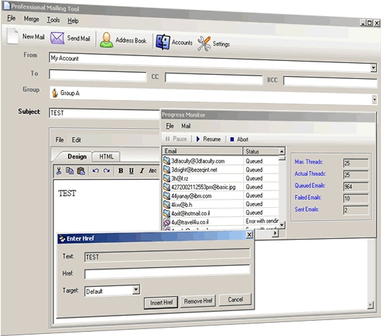 پەنجا هەزار ئیمێل لە كاتژمێرێكدا بەڕێ بكە